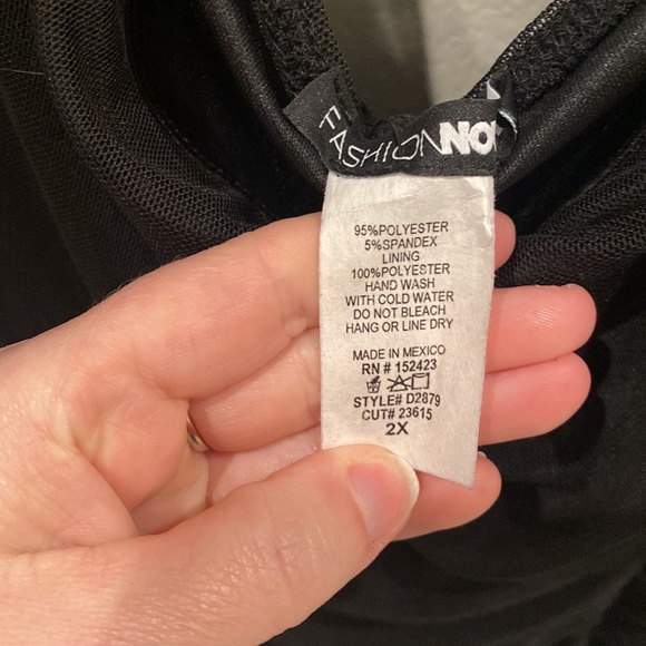 NEW Sexy Black See Through Ruched Midi Dress Plus Size 2x by Fashion Nova NWT - Picture 13 of 15